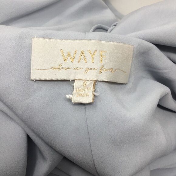 WAYF Jamie Ruffle Wrap Gown in Ocean Mist (G6) - Picture 5 of 7